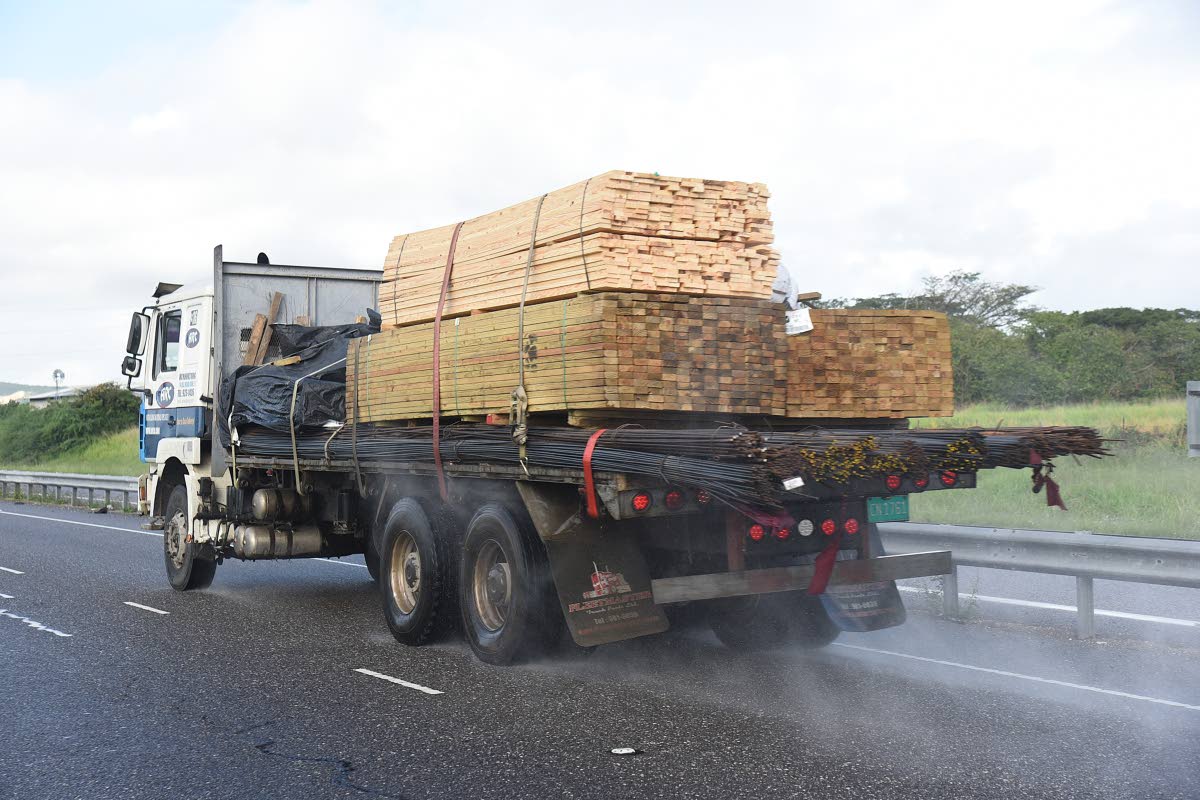 A truck laden with building material heading out of Kingston just over a week ago.