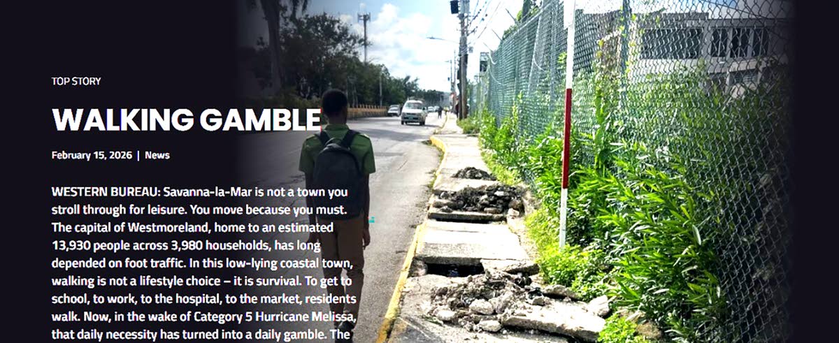 The home page of The Gleaner’s new-look website.