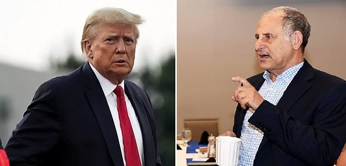 US President Donald Trump (left) and John Mahfood. 