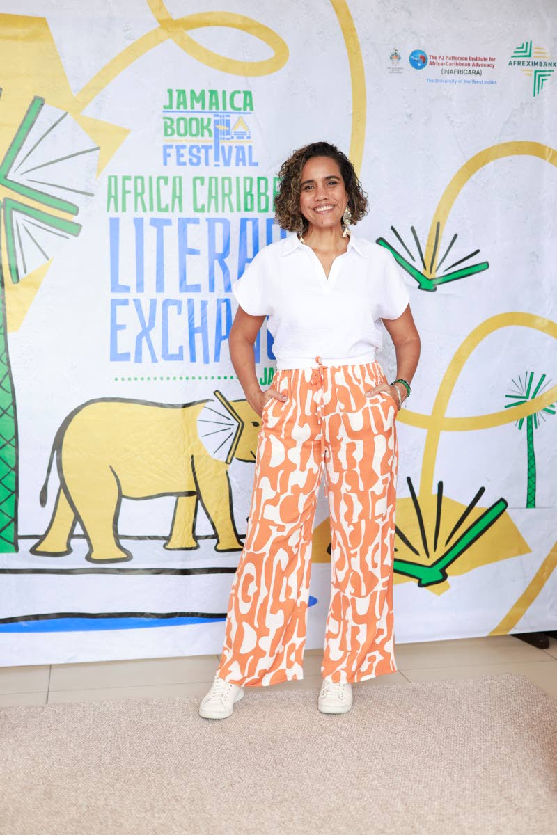 Jeunanne Alkins, graphic designer and art director based in Trinidad and Tobago, travelled to Jamaica as a featured panellist for the Exchange, bringing regional creative flair and design insight to the vibrant literary gathering.
