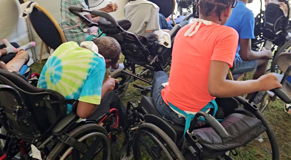 Some of the children resident at Blessed Assurance who survived Hurricane Melissa.