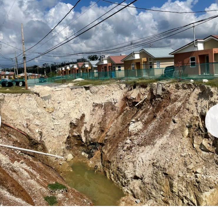 The situation in Estuary Housing Scheme in January.