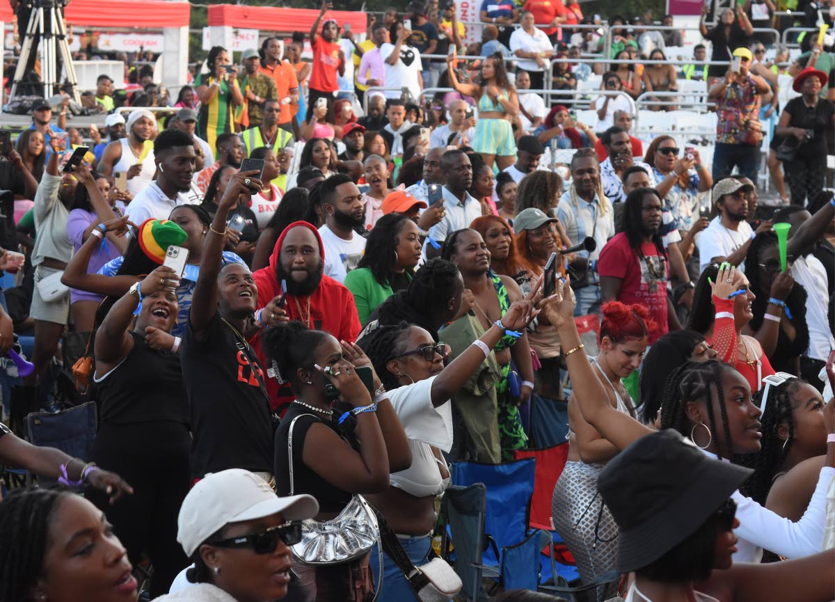 Patrons enjoy the performances at Reggae Sumfest Night 1, held at Catherine Hall Entertainment Complex in Montego Bay on Friday, July 21, 2023.