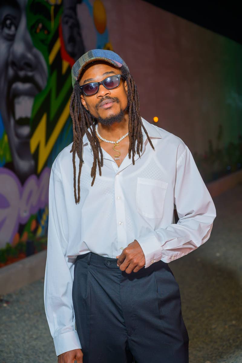 Award-winning actor, writer, and musical artiste Sheldon Shepherd keeps it calm and cool for his photo opportunity.