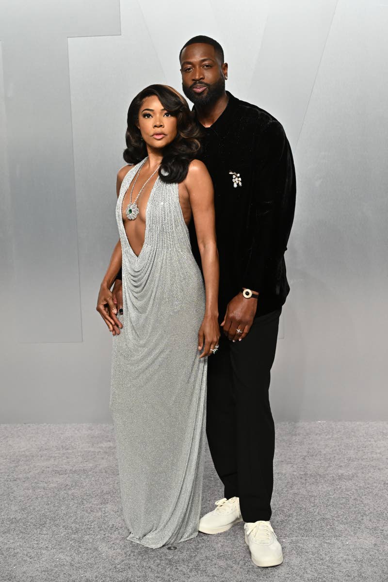 Gabrielle Union-Wade poses with her husband, Dwyane Wade.