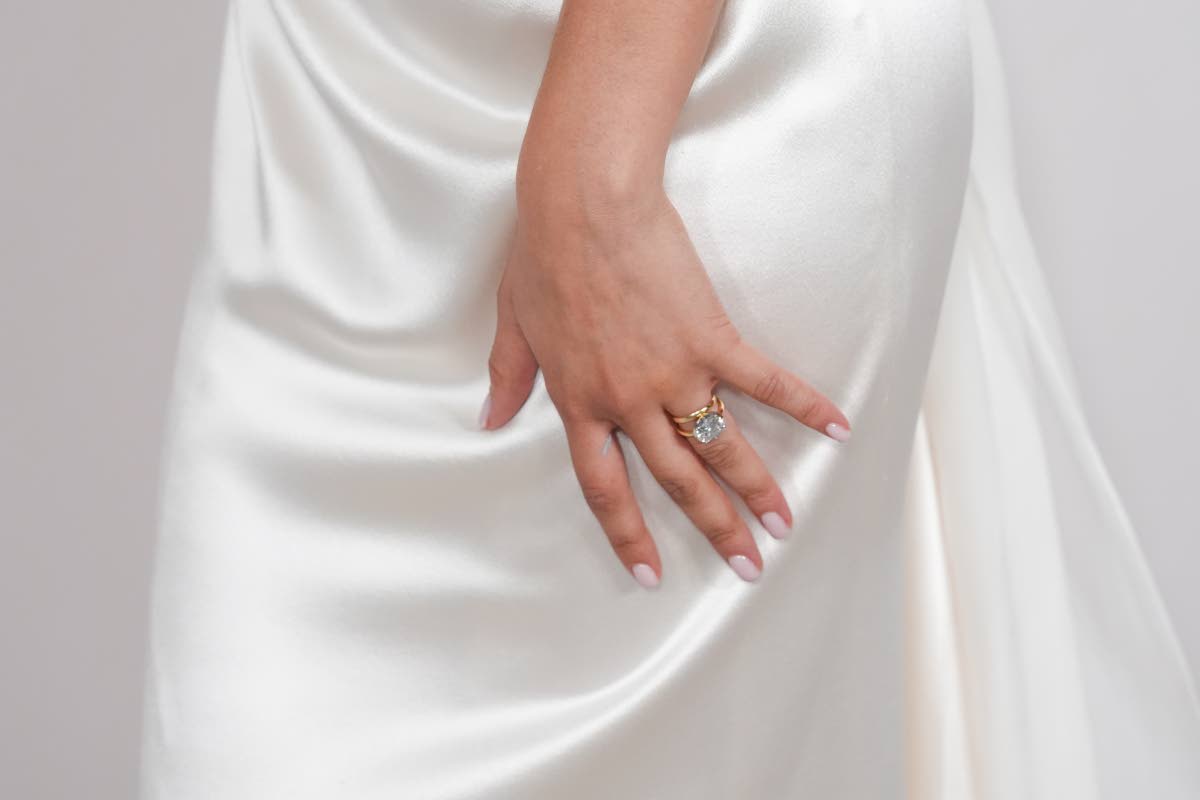 INSET: Zendaya’s ring finger takes centre stage, with a band sparking marriage rumours with actor Tom Holland – speculation the star is choosing not to confirm as she keeps her personal life intentionally private.