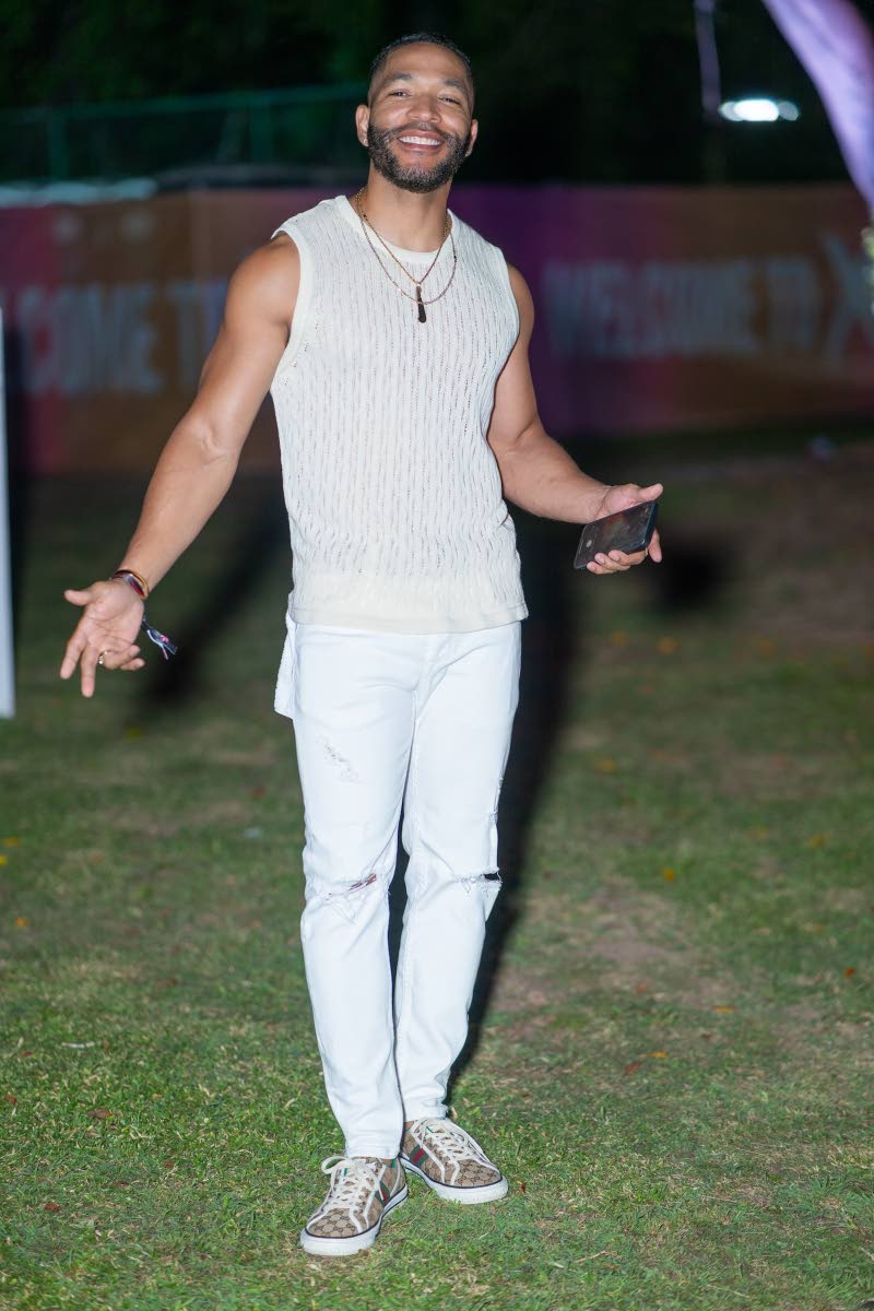 Soca artiste Adam O from the Virgin Islands pauses for a quick pic moments before gracing the stage.