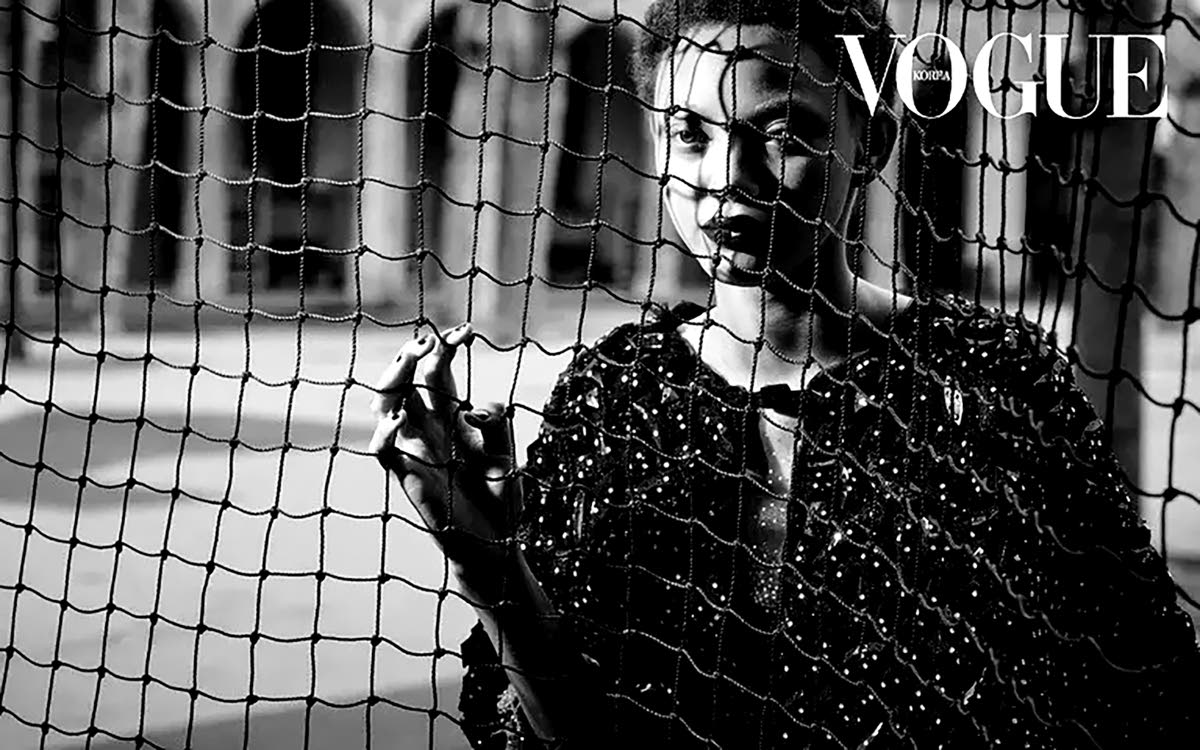 Lensed in Paris in January, Sanique Dill is divine in an Armani Prive cape for her ‘Vogue Korea’ photo session.