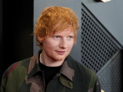 Ed Sheeran arrives at the 66th annual Grammy Awards on Sunday, February 4, 2024, in Los Angeles. 