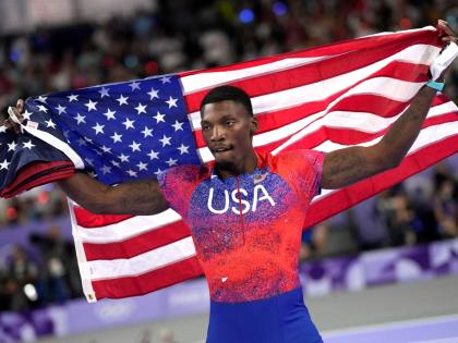 Fred Kerley, of the United States, is among athletes who have signed up for the Enhanced Games. (AP Photo/Bernat Armangue, File)