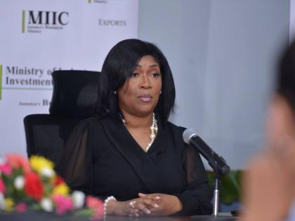 Shelley Leon, Registrar of Companies and CEO of the Companies Office of Jamaica, speaks at a press briefing on Tuesday, September 23, 2025.