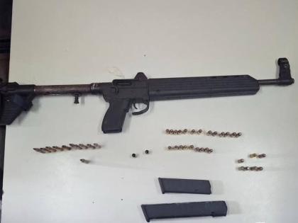 Sub-machine gun seized by police in St Ann on September 26.