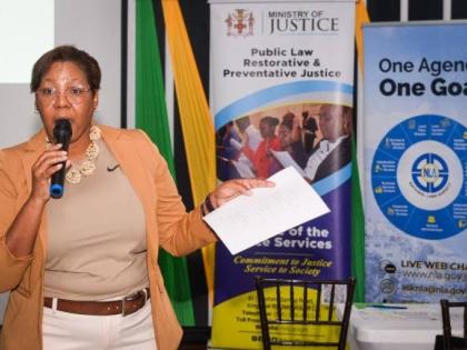 Director of Public Law, Restorative and Preventative Justice in the Ministry of Justice and Constitutional Affairs, Julia Moncrieffe Wiggan.