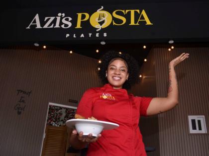 Asia Thomas, owner of Azi’s Pasta Plates, gives a tour of her restaurant on 36 Burlington Avenue in St Andrew, highlighting the space she designed to blend Italian flair with Jamaican warmth.