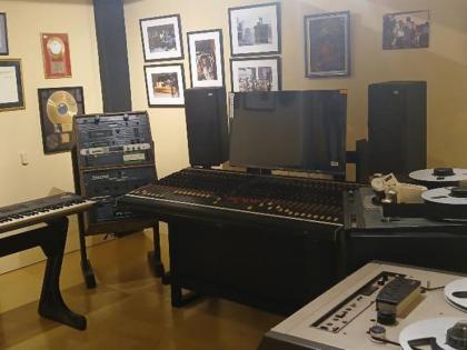 A recording studio of yesteryear.