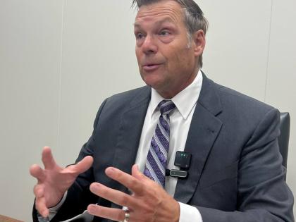 Attorney General of Kansas, Kris Koback at his office in Topeka, Kansas.