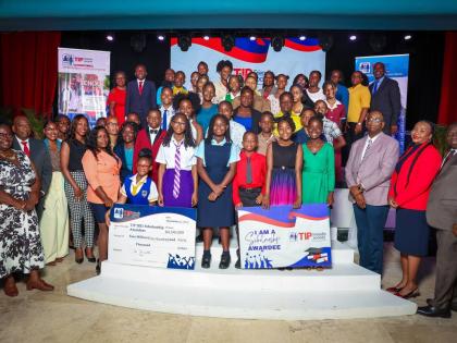 TIP Friendly Society hosted its annual Scholarship Awards Ceremony on September 25, at the Iberostar Rose Hall Waves Hotel, celebrating academic excellence and supporting the educational dreams of Jamaica’s youth and those employed in the education secto