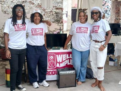 From left: Morgan ‘Marz’ Marson, Jody-Ann ‘Drummy-Jo’ Brown, Justice McKenzie and Erica-Louise ‘Rica G’ Richards, some of the women involved with Well Ample Productions at the recent Kingston Creative’s ‘Demo Day’.