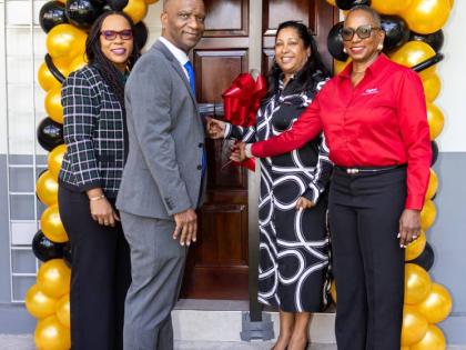 From left: Dr Kasan Troupe, permanent secretary in the Ministry of Education, Skills, Youth and Information; principal of The Mico University College, Dr Asburn Pinnock; CEO of the Digicel Foundation, Charmaine Daniels; and Digicel Foundation chair, Joy Cl