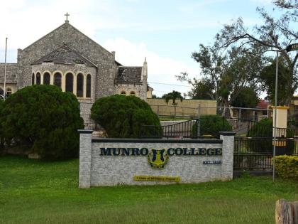 One of the entrances to Munro College in Malvern, St Elizabeth.