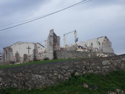 The remains of the historic Ramble Anglican Church in Hanover.