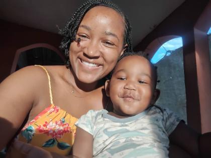 Tommie-Ann Stone and her 1-year-old son Bellamy Whyte.