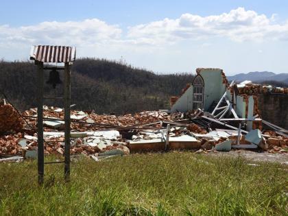 Mulgrave Methodist Church in St Elizabeth stands in ruins after the passage of Hurricane Melissa.