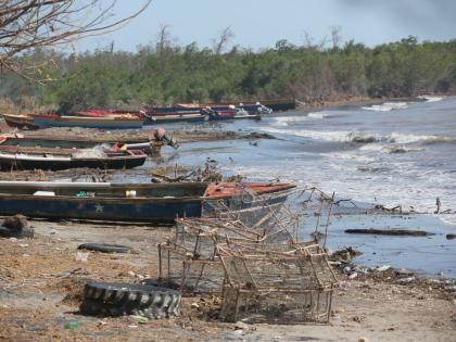 Farquhar's Fishing Beach, Clarendon, following the passage of Hurricane Melissa. 