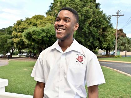 Seventeen-year-old Mijaun Talbot, the joint 2025 top Caribbean Secondary Education Certificate (CSEC) mathematics 
performer in the 
region.