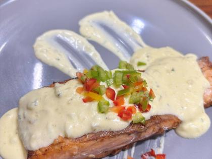 Creamy lemon salmon.