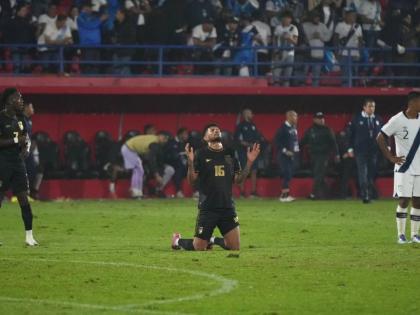 Panama’s Andres Andrade (centre)  reacts at the end of a World Cup 2026 qualifying match against Guatemala in Guatemala City on Thursday, November 13, 2025.