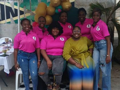 Arianna Lawrence (front, third from left) at the recent Kingston Creative FAME Incubator ‘Memo Day’.
