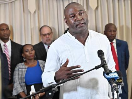 Westmoreland Eastern Member of Parliament Dr Dayton Campbell speaking at a People’s National Party press conference on November 25, 2025.