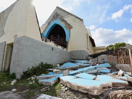 The St Andrews Anglican Church in Albert Town, Trelawny. Normally a place of refuge, churches across Jamaica were also victims of Hurricane Melissa, which passed through Jamaica on October 25, 2025, leaving estimated damage of US$8.8 billion and counting.