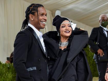 A$AP Rocky, left, and Rihanna attend The Metropolitan Museum of Art’s Costume Institute benefit gala celebrating the opening of the ‘In America: A Lexicon of Fashion’ exhibition in New York on September 13, 2021. Rocky has been names brand ambassador