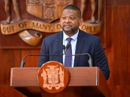 Director General of the Office of Disaster Preparedness and Emergency Management (ODPEM), Commander Alvin Gayle, addressing a post-Cabinet press briefing at Jamaica House on December 10, 2025.
