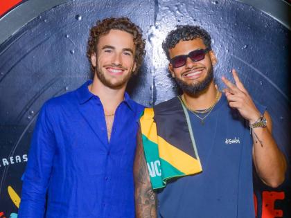From an island in Fiji to the land of wood and water, ‘Love Island’ Season 7’s Elan Bibas (left) and Bryan Arenales are spotted at the event.