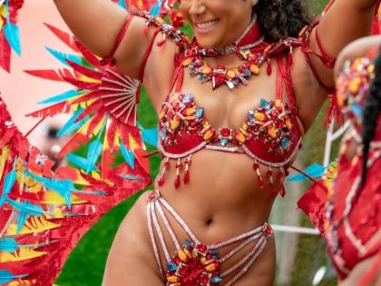 Felicia Wong is in the carnival spirit, stunning in Zen. 