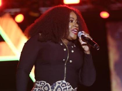 Reggae songbird and daughter of August Town, Etana, performing at the Rise to the Occasion concert, a tribute to Sizzla Kalonji’s 30 years in the music industry; held Sunday October 19 at Sabina Park, Kingston.