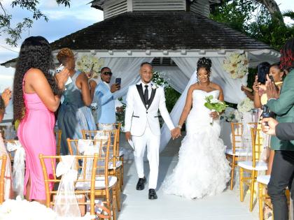 The Lintons became one on October 15, celebrating in a beautiful wedding ceremony at Couples Sans Souci in Ocho Rios, St Ann.
