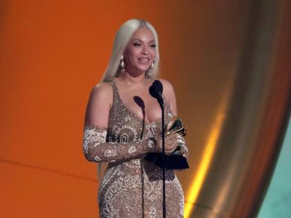 Beyoncé accepts the award for Album of the Year for ‘Cowboy Carter’ during the 67th annual Grammy Awards on Sunday, February 2, in Los Angeles.