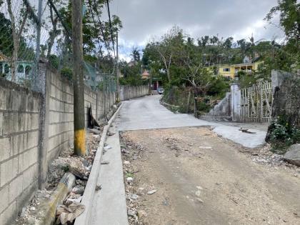 A section of the Moy Hall road which has both pedestrians and motorists concerned.