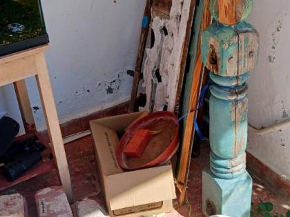 
Pieces of the rubble from the St John’s Anglican Church that was destroyed on October 28 by Hurricane Melissa.