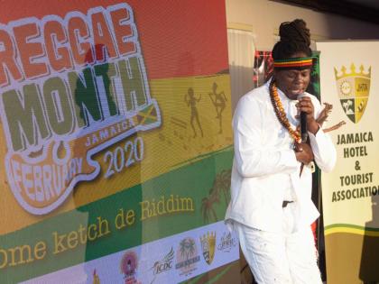 In this file photo Richie Spice is seen performing at the launch of Reggae Month.