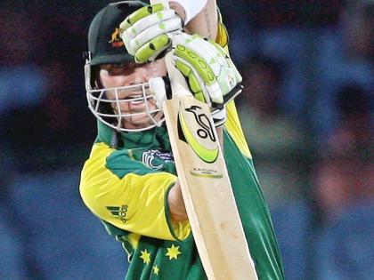 Australia’s Damien Martyn plays a shot during the ICC Champions Trophy against England in Jaipur in 2006. Martyn sored 78 to lead Australia to a six-wicket win.