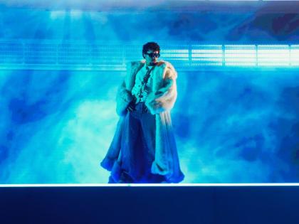 Bad Bunny performs during the iHeartRadio Music Awards, on Monday, March 17, at the Dolby Theatre in Los Angeles. 