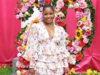 Right: Danice Wray blooms in playful, flirty florals.