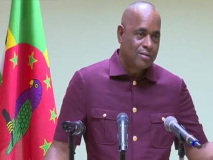 Dominica's Prime Minister Roosevelt Skerrit speaking at news conference on Monday, January 5, 2026.