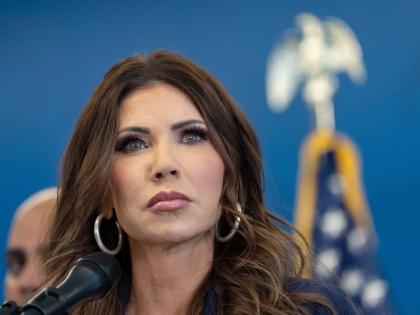 US Homeland Security Secretary Kristi Noem speaks during a press conference, Thursday, January 8, 2026, in New York. (AP Photo/Yuki Iwamura)