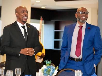 From left: Reverend Dr Courtney Faulknor, assistant chaplain Non Geographic Formations No. 2, and guest speaker, Reverend Astor Carlyle, senior minister, Webster Memorial United Church, during the Non Geographic Formations No. 2 prayer breakfast 2026 held 